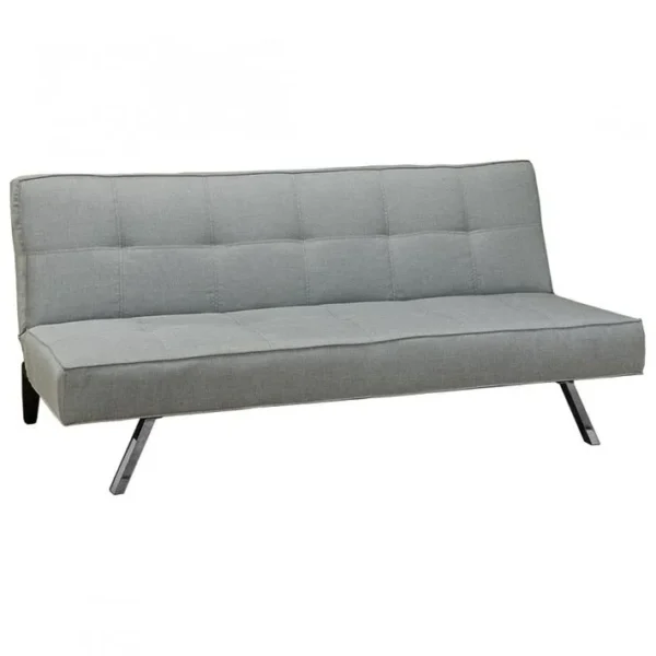 Banquette Canapé Convertible 3 Places Gris Clair - Solveig I