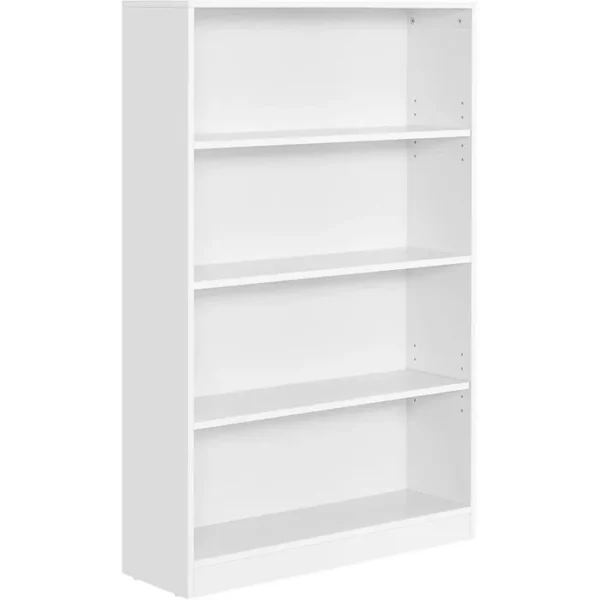 VASAGLE Bibliothèque Pour Salon, Chambre, Bureau, 80 X 24 X 121,5 Cm, Blanc