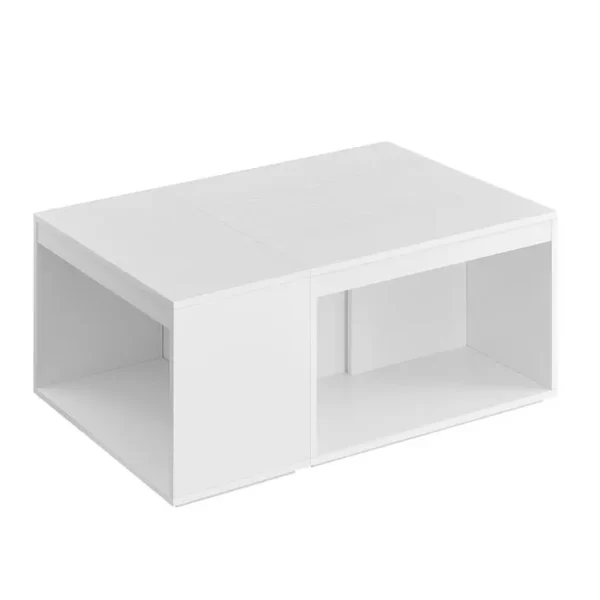 Tables Basses, Lot De 3 Tables D?appoint, Petites Tables Rectangulaires Personnalisable, Blanc Neige