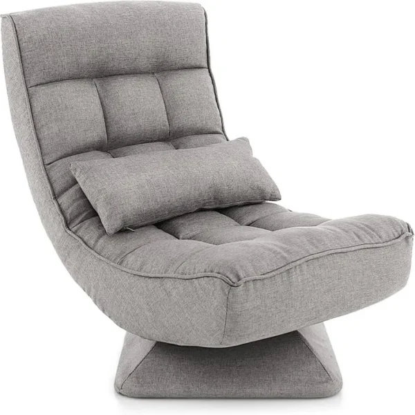 Chaise De Sol Pliable Réglable à 5 Positions,fauteuil De Salon Pour Méditer,lire,se Reposer(marron)