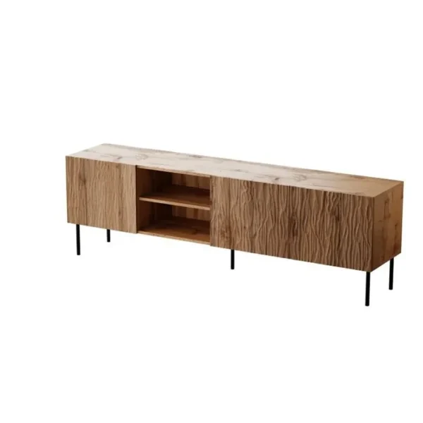 BB LOISIR Meuble TV 190x60x41 Cm Meuble Hi-fi Luxueux Sideboeard Sur Pied Wotan Artisan Younge