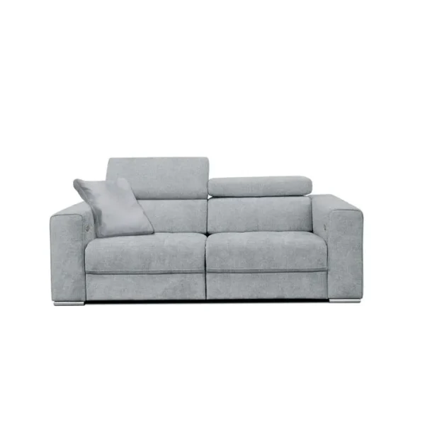 Canapé 3 places 2 relax électrique QUARTZ tissu Arano 09 gris clair