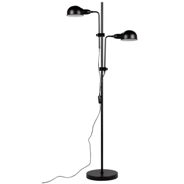 Lampadaire 2 lumières H.153 cm VALERE Noir