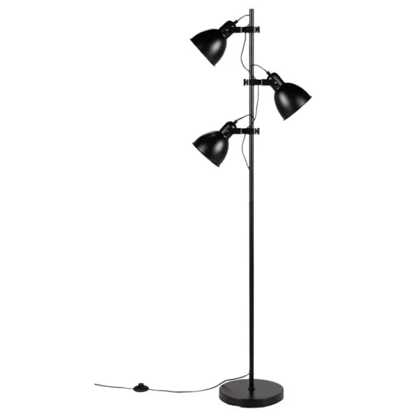 Lampadaire 3 lumières H.165 cm ANTIGUA Noir