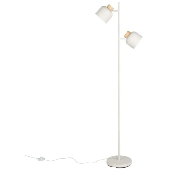 Lampadaire 2 lumières H.143,5 VULKAIN Crème