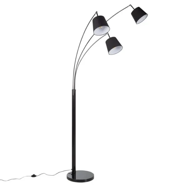 Lampadaire 3 lumières H.215 cm RAFFA Noir