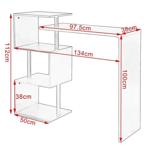 Table De Bar En Mdf 100 Cm Noir 19_0000432