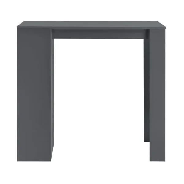 Table De Bar Avec Rangement Bistro Haut Avec 3 Étagères 110 Cm Gris Foncé 03_0006190