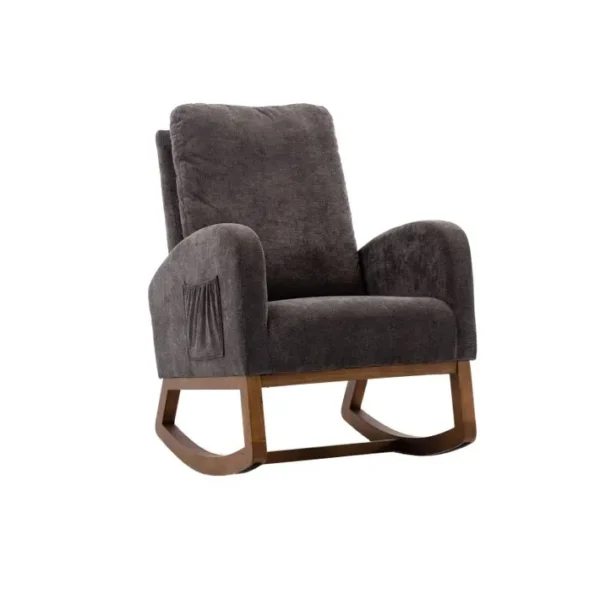 Fauteuil à Bascule - Fauteuil Canapé Avec Dossier - Lin - Convient Pour Chambre à Coucher, Salon