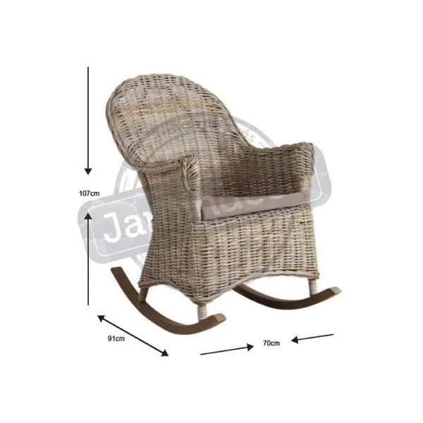 Rocking Chair En Poelet Gris Kresek