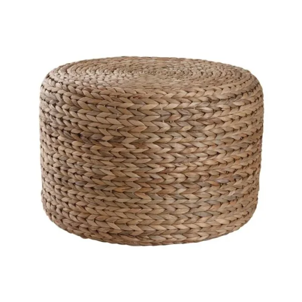 AUBRY GASPARD Pouf Rond En Jacinthe