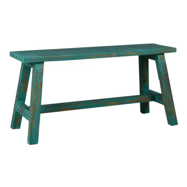 Banc En Acajou Teinté Vert Antique