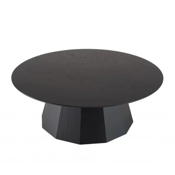 Daly - Table Basse Ronde Noire 90x90cm