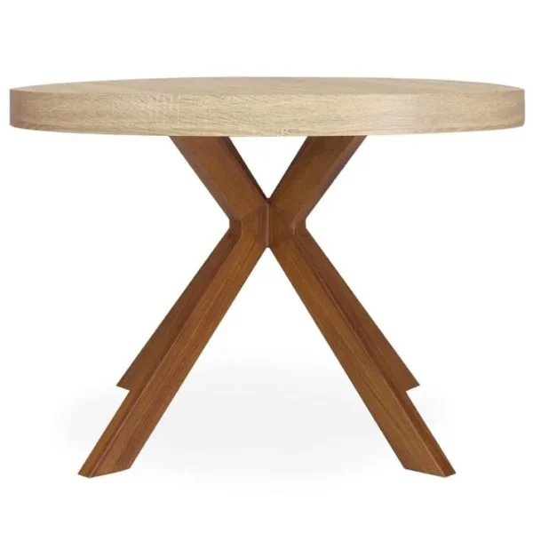 Table Ronde Extensible zefane 160-260cm Naturel