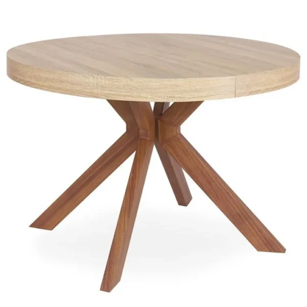 Table Ronde Extensible zefane 160-260cm Naturel