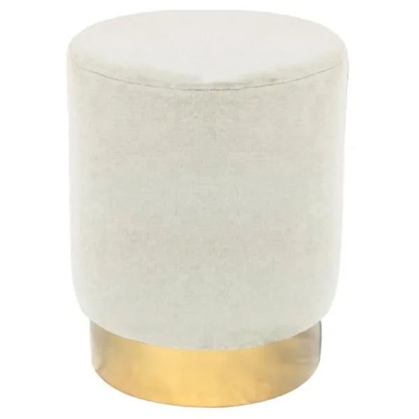 Tabouret Design En Velours nona 42cm Beige