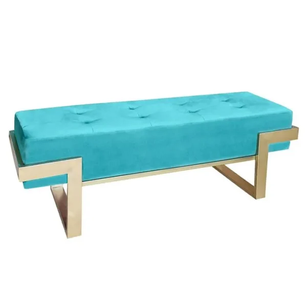 Banquette Design En Velours zongo 140cm Menthe