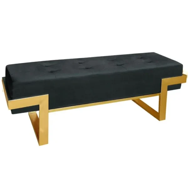 Banquette Design En Velours zongo 140cm Noir