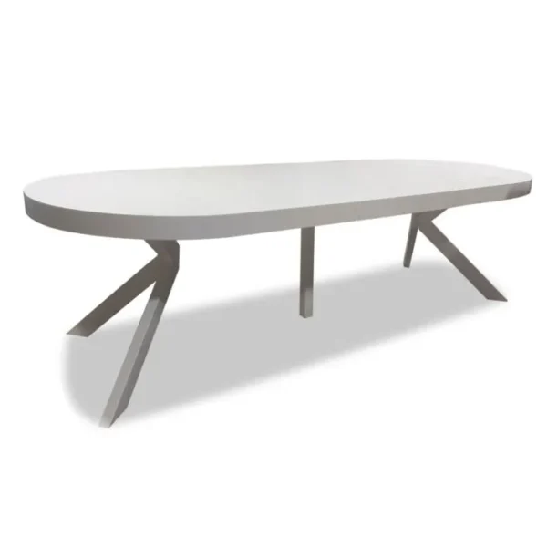 Table Ronde Extensible zefane 110-260cm Blanc