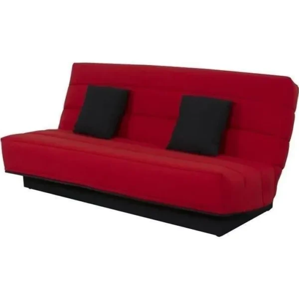 Banquette Clic Clac 120 X 190 Tissu Rouge Melissa