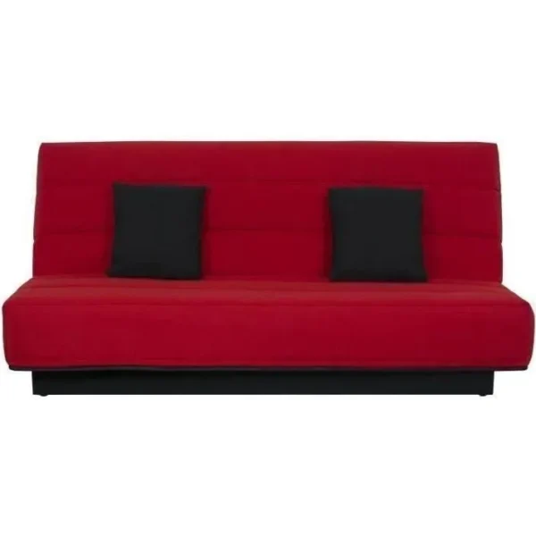 Banquette Clic Clac 120 X 190 Tissu Rouge Melissa