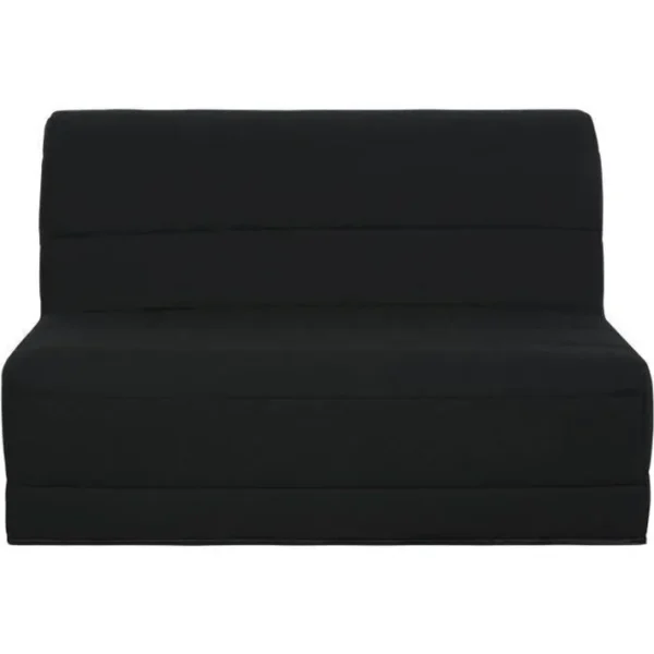 Banquette BZ - 140x190 Cm - Tissu Noir - Melissa