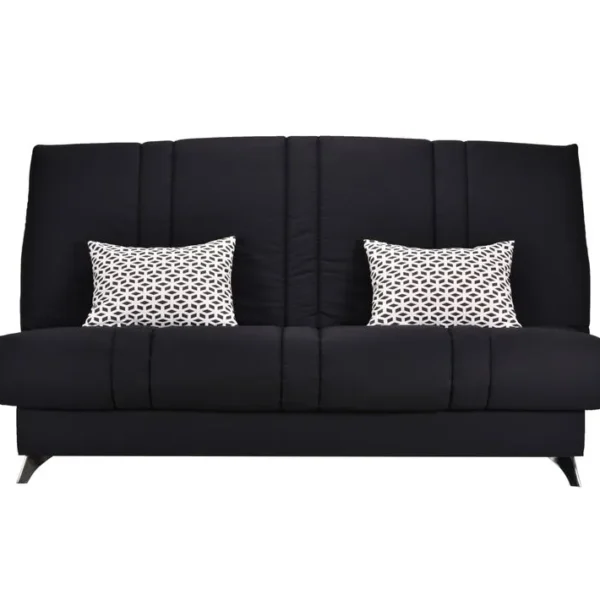 Banquette-lit clic-clac SILVER tissu Noir