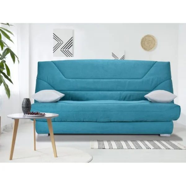 Banquette lit clic-clac BULTEX CALIFORNIA2 tissu turquoise