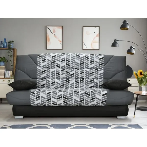 Banquette lit clic-clac BULTEX CALIFORNIA3 tissu trendy gris