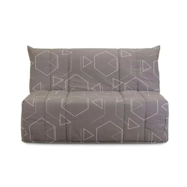 Banquette lit BZ EMILIA 3 tissu imprimé gris