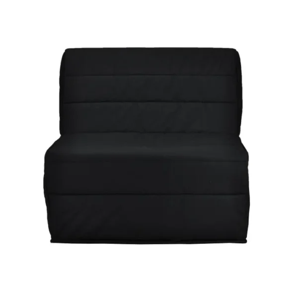 Banquette lit BZ 90 EMELYNE 3 tissu noir