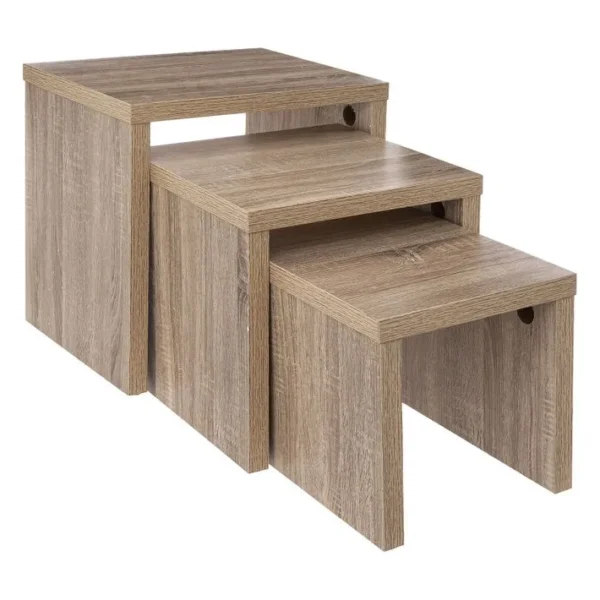 Trio De Tables Gigognes Encastrables En Mdf - Hauteur 45 Cm