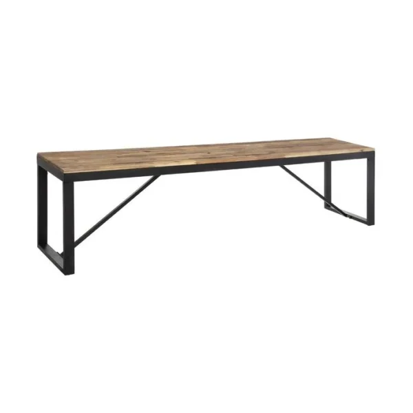 Banc En Bois Dacacia Pieds En Métal Noir 170 X 35 X 45 Cm