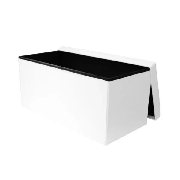 Banquette Coffre Pliable Design alana 76cm Blanc