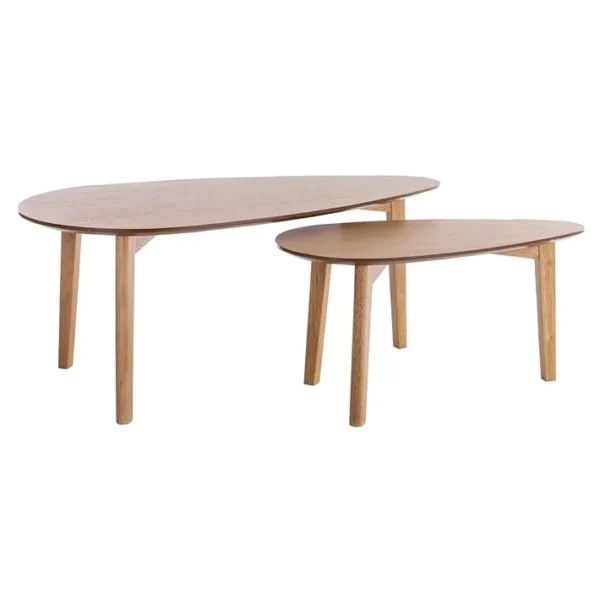 Tables Basses Gigognes Scandinaves Bois Clair Chêne (lot De 2) Artik