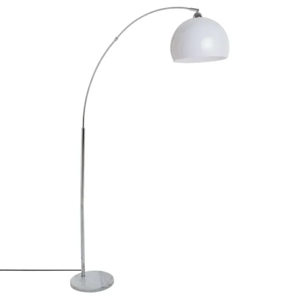 Lampadaire En Métal Contempo Chic - H. 179 Cm - Blanc