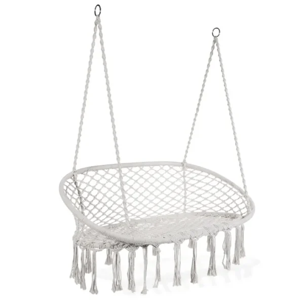 Banc Suspendu Bohème Design Macramé Balancelle 2 Places