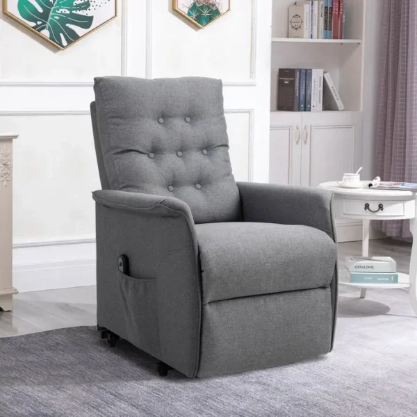 Fauteuil De Relaxation Électrique Fauteuil Releveur Inclinable Avec Repose-pied Ajustable Lin