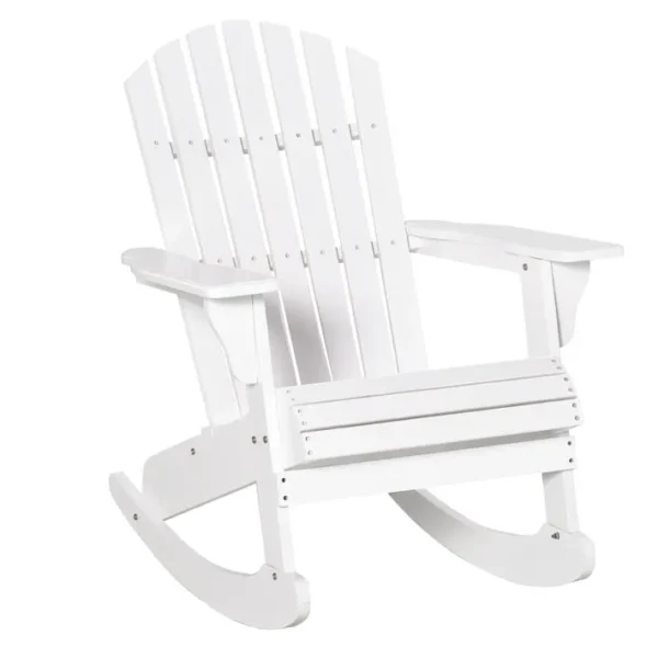 Fauteuil De Jardin Adirondack à Bascule Bois Sapin Blanc