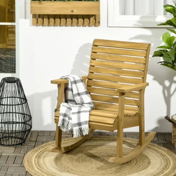 Fauteuil De Jardin à Bascule Bois Sapin Autoclave