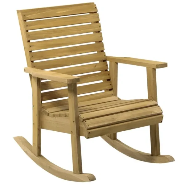 Fauteuil De Jardin à Bascule Bois Sapin Autoclave