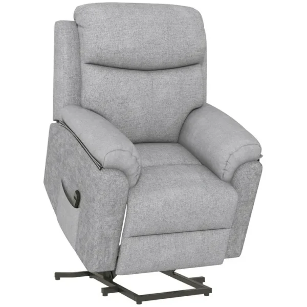 Fauteuil De Massage Releveur Électrique Tissu Gris Clair