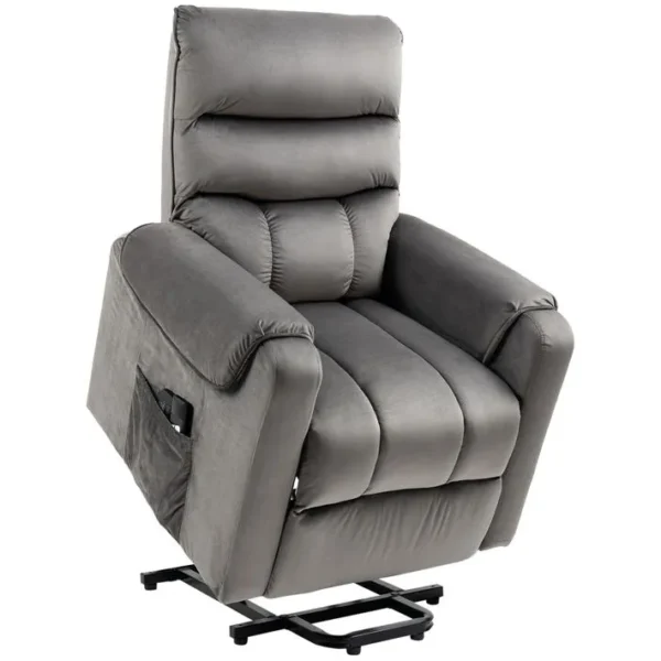 Fauteuil De Massage Et Releveur Électrique Réglable Velours Anthracite