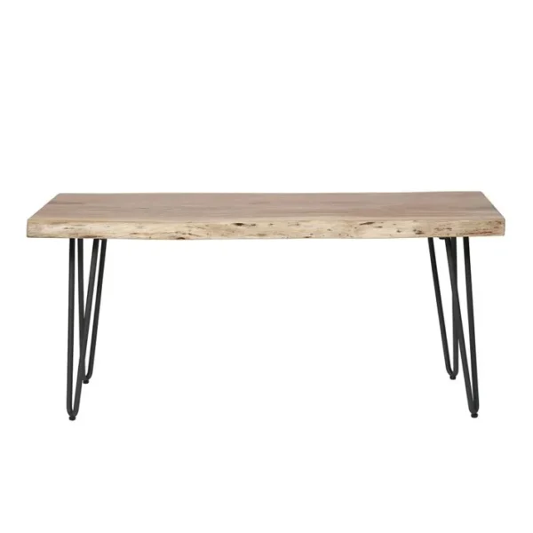 Banc De Table à Manger Bois Dacacia Bordure Naturelle 100 Cm Melbourne