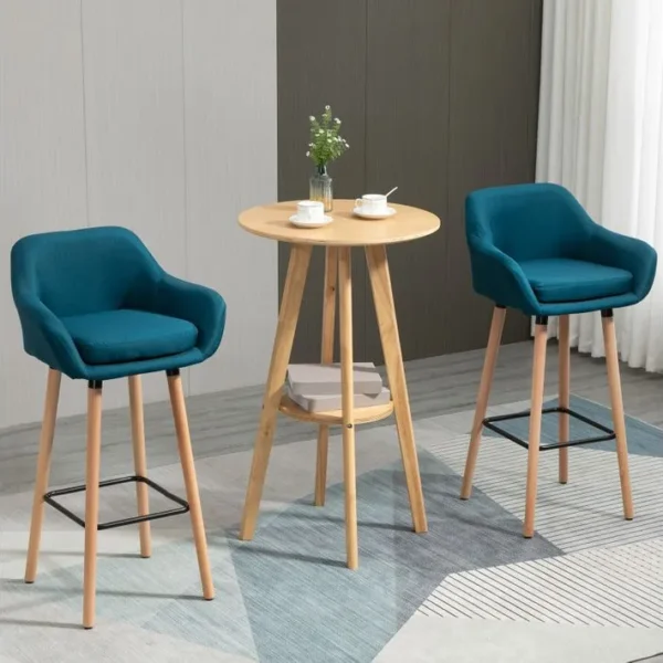 Lot De 2 Tabourets De Bar Bleu Gabrielle Canard