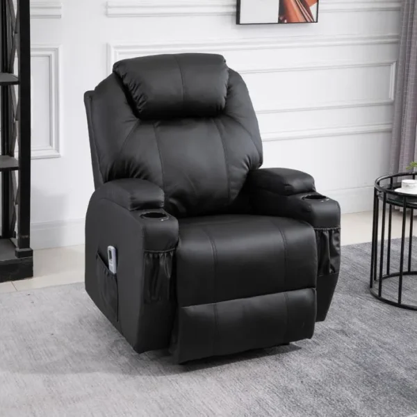 Fauteuil De Relaxation Électrique Massant Charlotte Noir