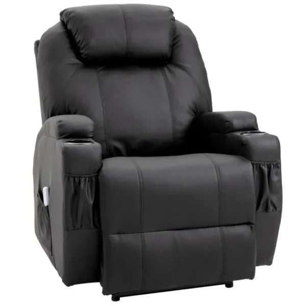 Fauteuil De Relaxation Électrique Massant Charlotte Noir