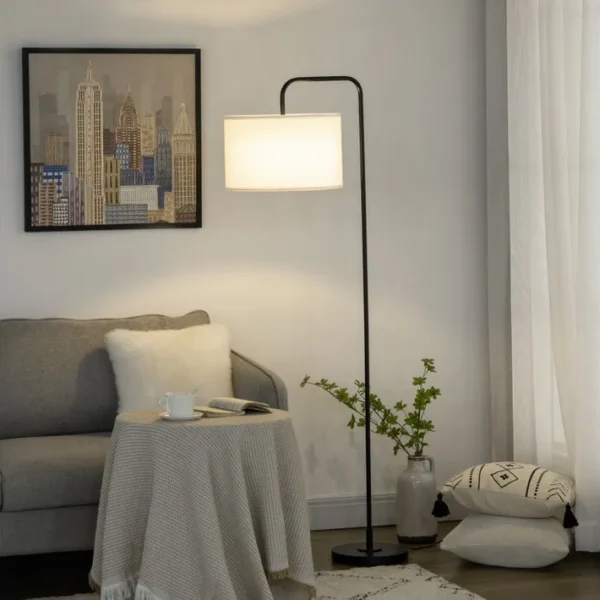 Lampadaire Design Fred Noir Et Blanc