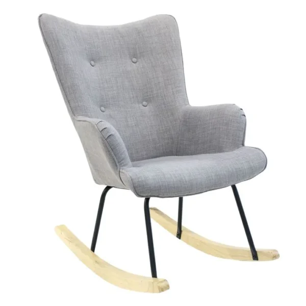 Fauteuil à Bascule Scandinave Helsinki - Gris