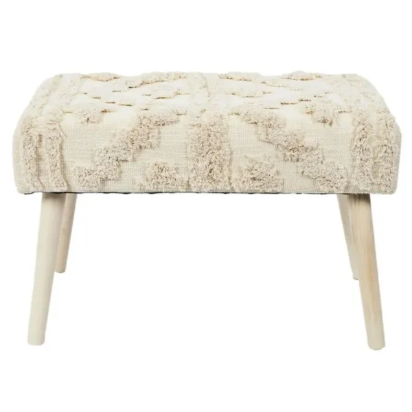 Banc Design En Bois mirage 60cm Blanc et Beige